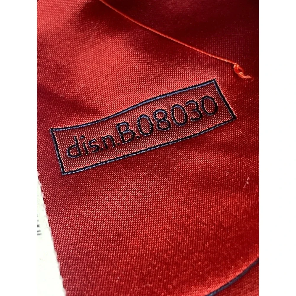New Vintage Brioni Red Polkadot Tie Classic Repp Silk Handmade in Italy Necktie